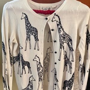 Cardigan Featuring Whimsical Giraffe Print Anthro